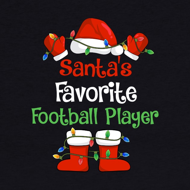 Santa's Favorite Football Player Funny Christmas Pajamas by cloverbozic2259lda